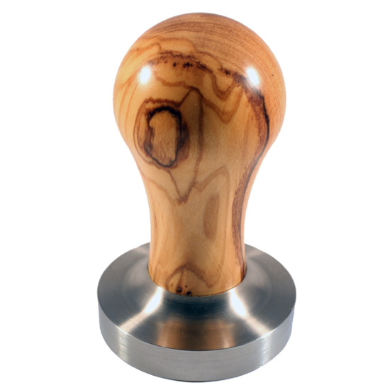 דוחסן קפה בשילוב ידית עץ זית olive wood coffee tamper חנות קפה מכונת קפה אספרסו פולי קפה