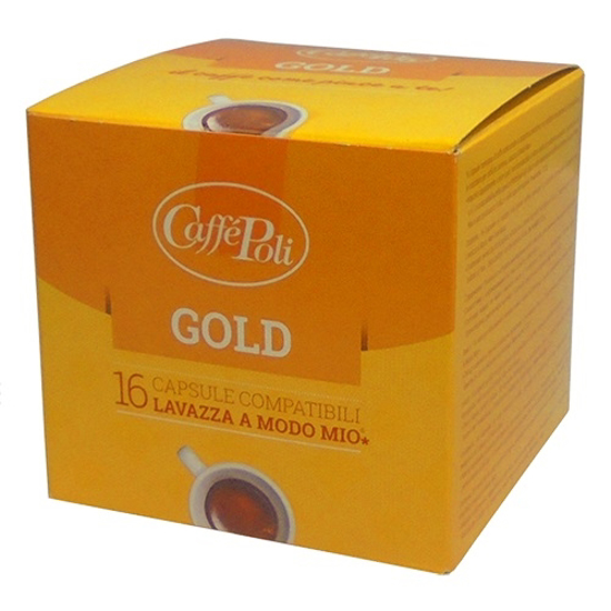 Picture of קפסולות קפה לאווצה מודו מיו קפה פולי גולד - Caffè Poli A Modo Mio Gold coffee capsules