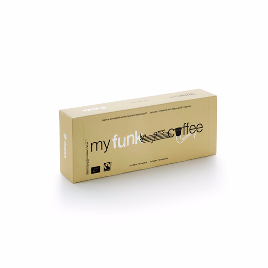 Picture of קפסולות נספרסו קפה מואק ביו פאנק - Caffe Moak Nespresso Capsules BioFair Funk