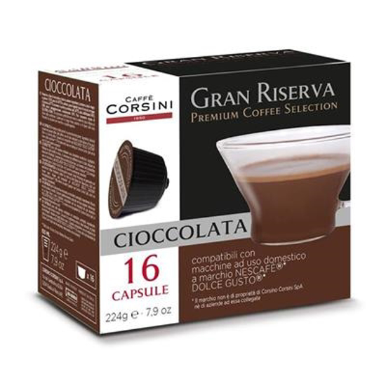 Picture of קורסיני קפסולות קפה דולצ'ה גוסטו צ'וקולאטה - Corsini Capsule Dolce Gusto Gran Riserva Cioccolata