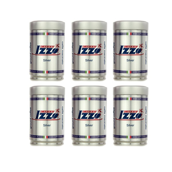 קפה איצו סילבר 90% ערביקה טחון מבצע 6 פחיות של 250 גרם ומשלוח חינם!