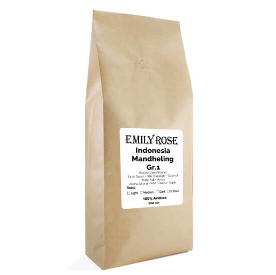 Emily Rose קפה אינדונזיה G1 Mandheling סומטרה - 1 ק"ג