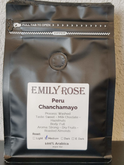 Emily Rose קפה קלוי טרי פרו צ'נצ'אמאיו 100% ערביקה	
